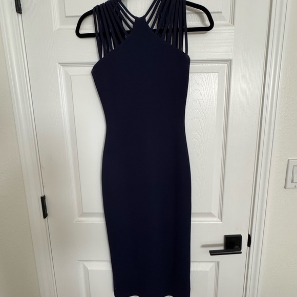 Dress the Population Dresses & Skirts - Dress the Population Strappy Navy Midi Dress
